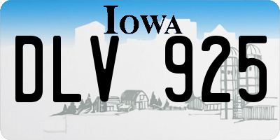 IA license plate DLV925