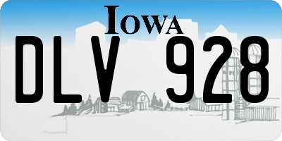 IA license plate DLV928