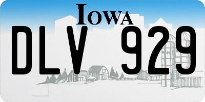 IA license plate DLV929