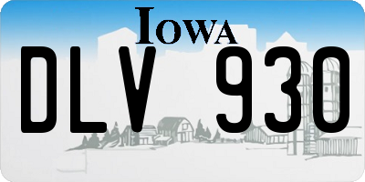 IA license plate DLV930
