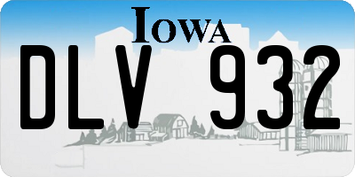 IA license plate DLV932