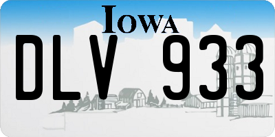 IA license plate DLV933
