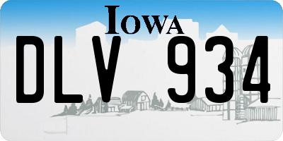 IA license plate DLV934