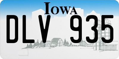 IA license plate DLV935