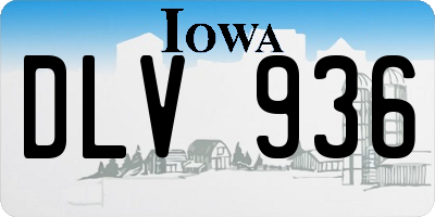 IA license plate DLV936