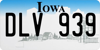 IA license plate DLV939