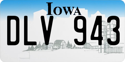IA license plate DLV943