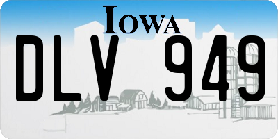 IA license plate DLV949