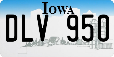 IA license plate DLV950