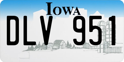IA license plate DLV951