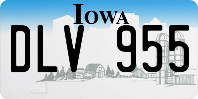 IA license plate DLV955