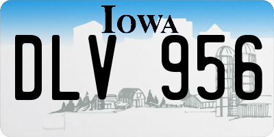 IA license plate DLV956