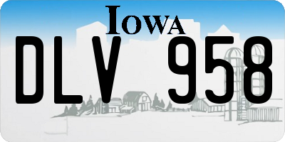 IA license plate DLV958