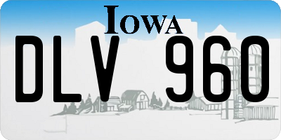 IA license plate DLV960
