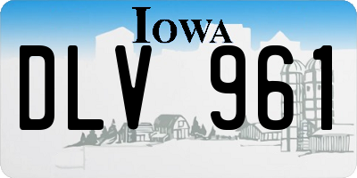 IA license plate DLV961