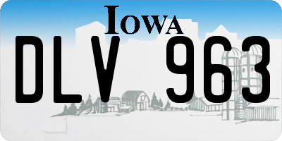 IA license plate DLV963