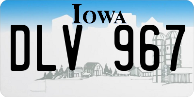 IA license plate DLV967