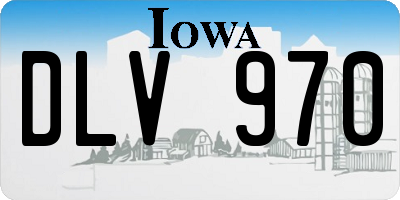 IA license plate DLV970
