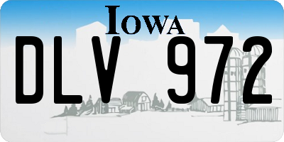 IA license plate DLV972