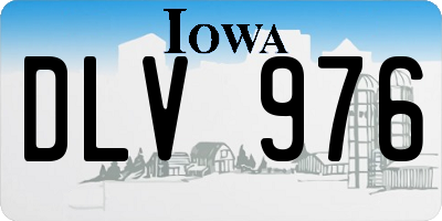 IA license plate DLV976