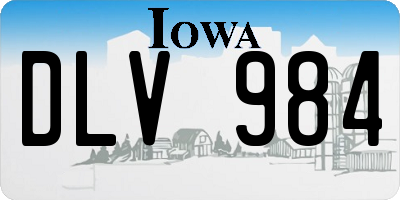 IA license plate DLV984