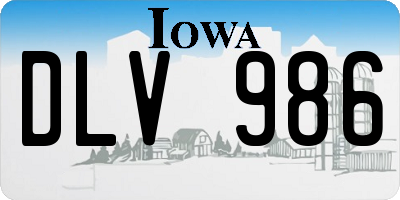 IA license plate DLV986