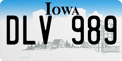 IA license plate DLV989