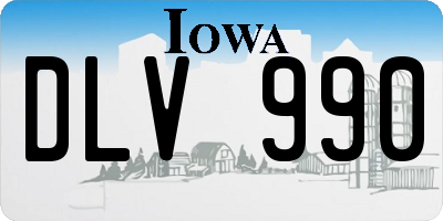 IA license plate DLV990
