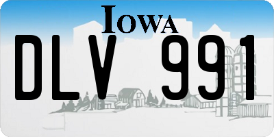 IA license plate DLV991