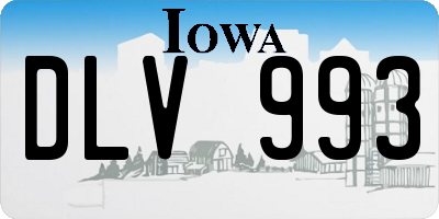 IA license plate DLV993