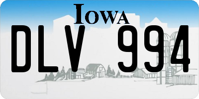 IA license plate DLV994