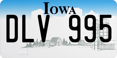 IA license plate DLV995