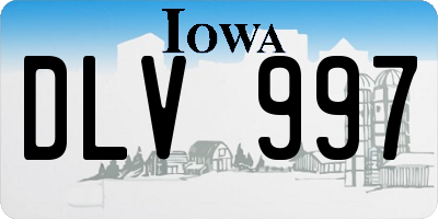 IA license plate DLV997