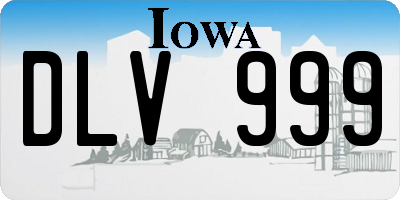 IA license plate DLV999