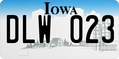 IA license plate DLW023