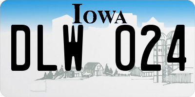 IA license plate DLW024