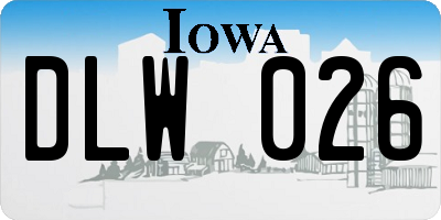 IA license plate DLW026