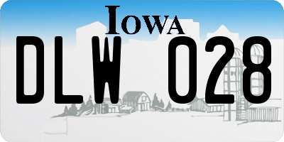 IA license plate DLW028