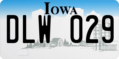 IA license plate DLW029