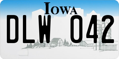 IA license plate DLW042