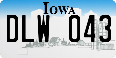 IA license plate DLW043