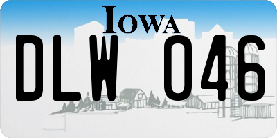 IA license plate DLW046
