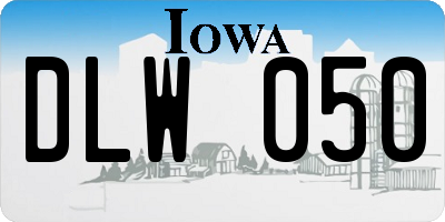 IA license plate DLW050