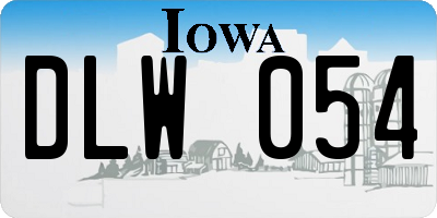 IA license plate DLW054