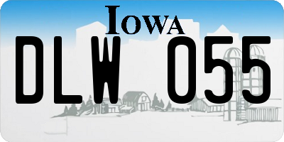 IA license plate DLW055