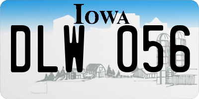 IA license plate DLW056