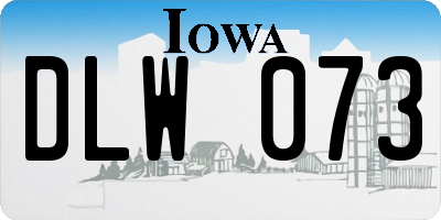 IA license plate DLW073