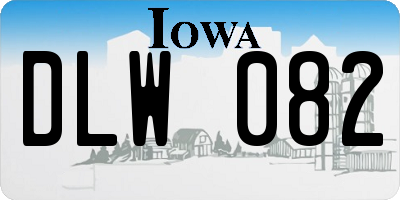 IA license plate DLW082