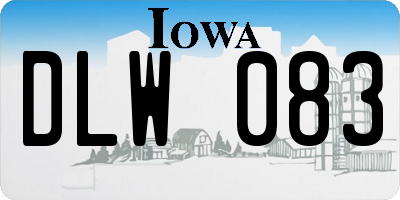 IA license plate DLW083