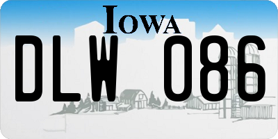 IA license plate DLW086